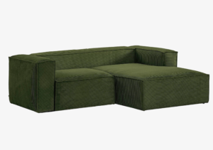 Dark green manchester sofa by Kave Home.