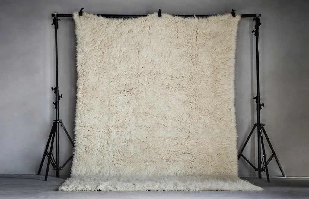 Berger Rug in the color Nature from Artilleriet, a fluffy wool rug